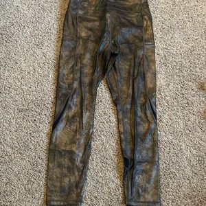 Zyia bronze distressed luxe leggings